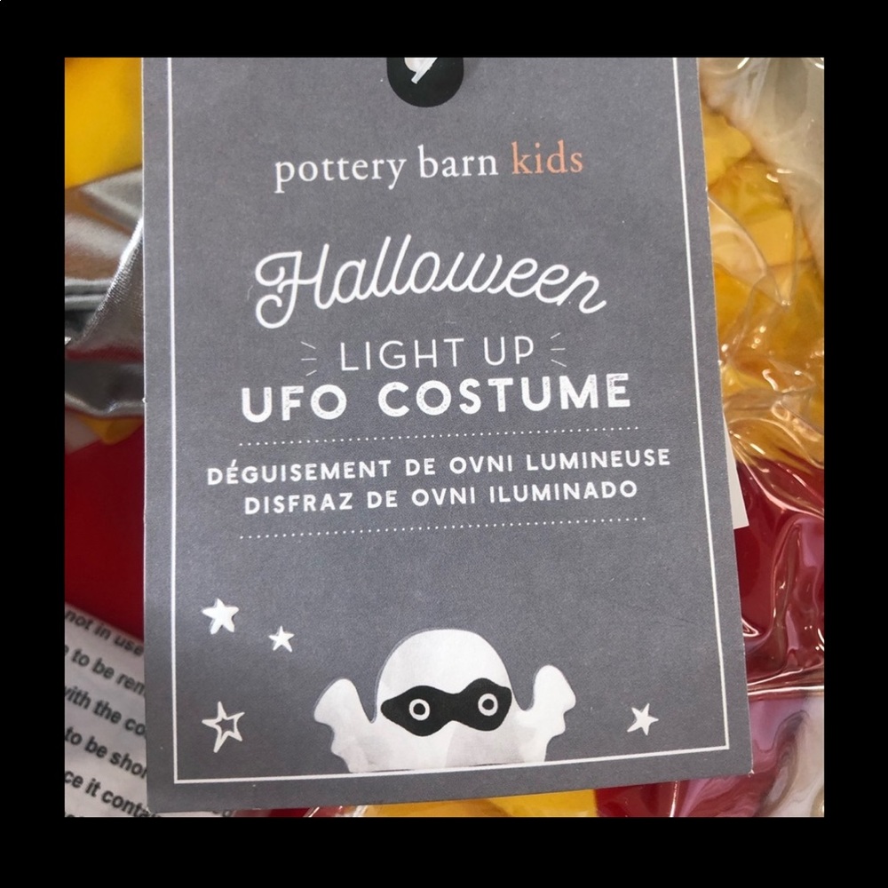 Pottery Barn UFO Space-X Alien Kids Costume Light Up NWT S: 2T 3T - Picture 5 of 10